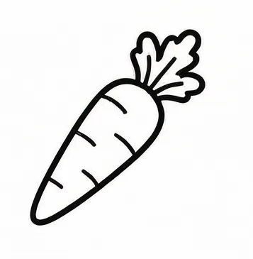 a carrot with a leaf on it 1.webp